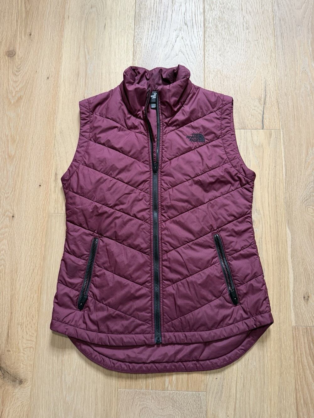 The North Face Womens Tamburello 2 Insulated Vest S Deep Garnet Red Puffer EUC!